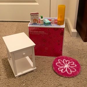 American girl doll dreamy nightstand set